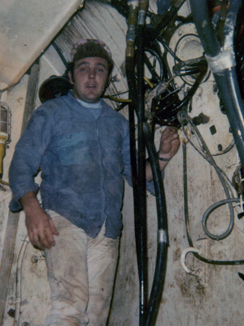 Ralph Schalache (diver) inside habitat.  Drew Michel photo. History of the Offshore Oil and Gas Industry in Southern Louisiana Volume VI: A Collection of Photographs
